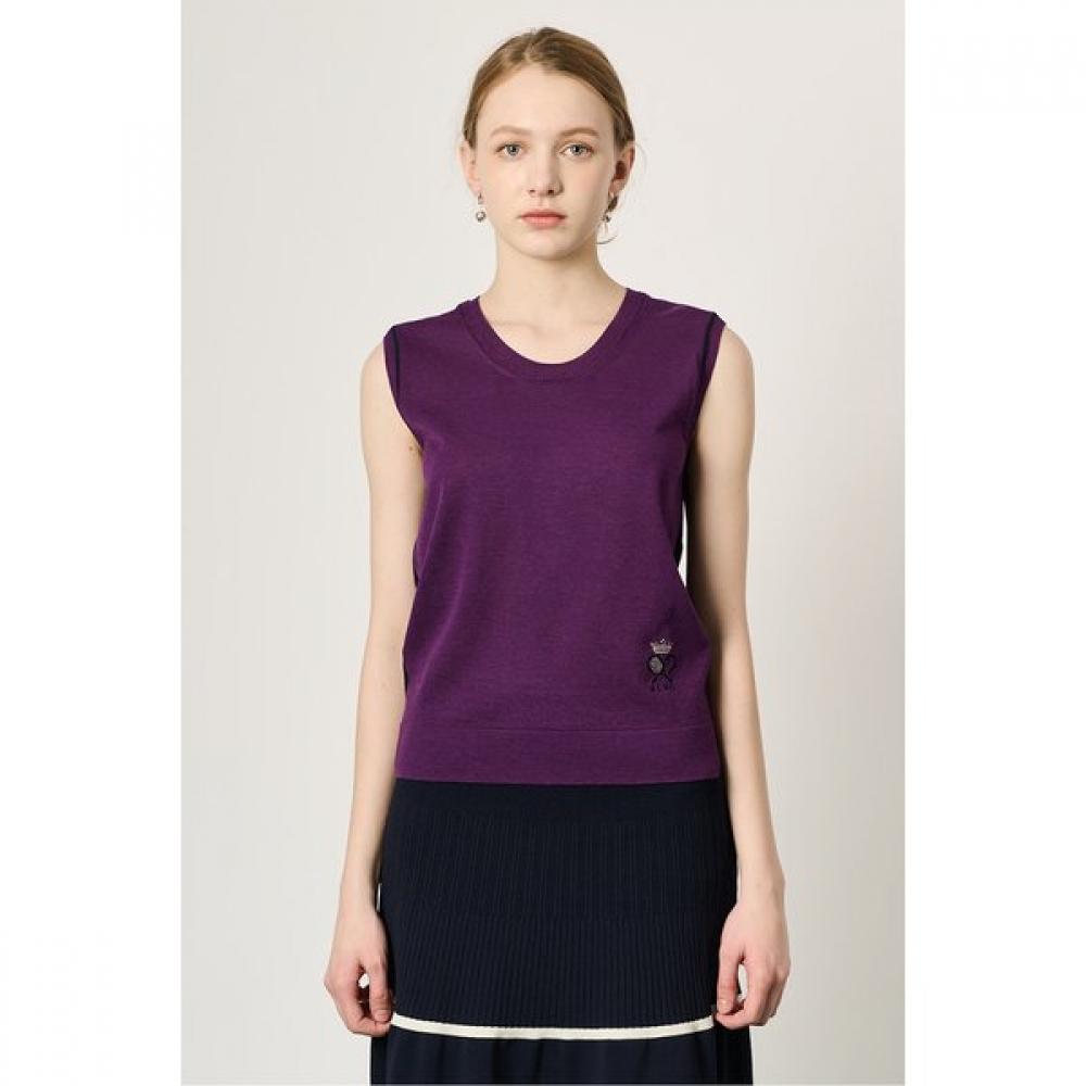 BCBG Tennis Logo Sleeveless Knit Top B3m4k310