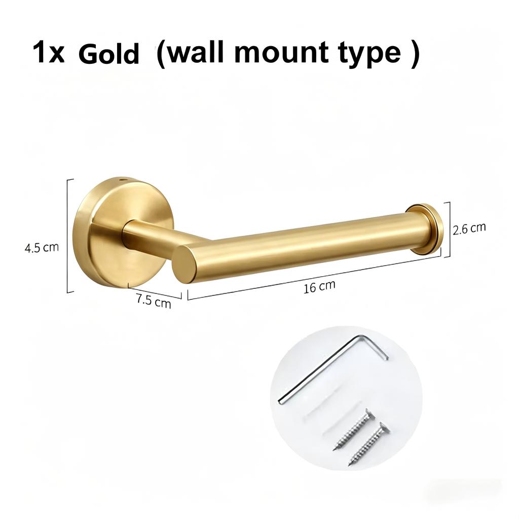 Stainless Steel Toilet Paper Holder – Wall Mount Punch Installation Roll Tissue Dispenser for Bathroom Kitchen and Washroom