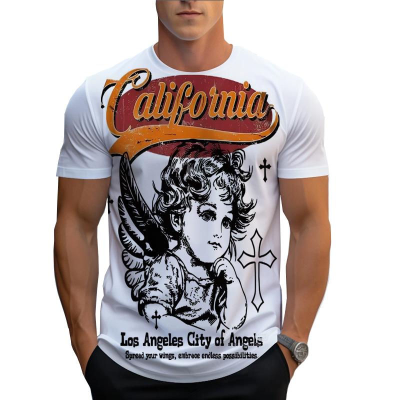 

Summer Creative 3D Men s T Men s Short Sleeved T-shirt Round Neck Short Sleeved Top Shirt 6XL