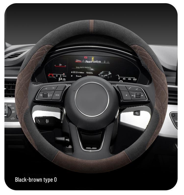 Electric MINI Steering Wheel Cover: Ultra-thin, Anti-slip, Sweat-absorbing, Plush Winter Grip.