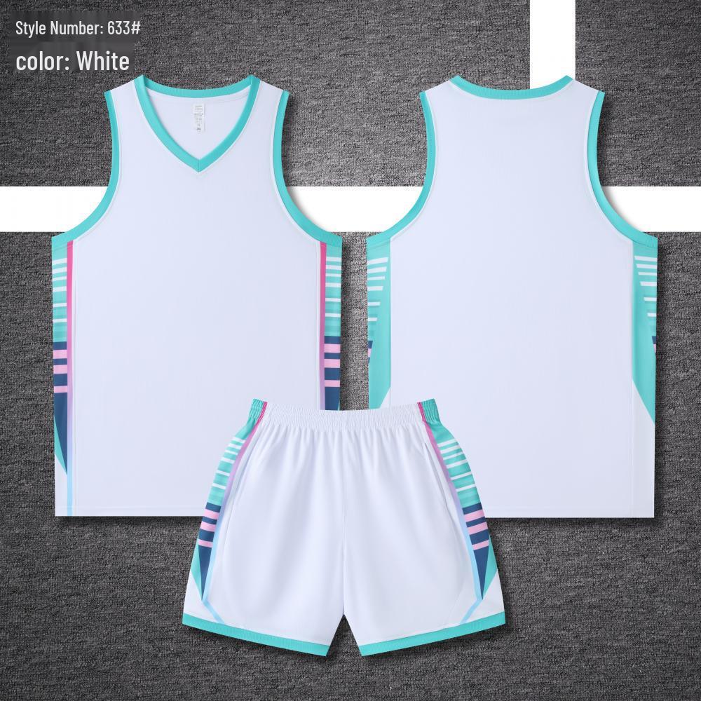 Custom Basketball Uniform Set: Quick-Dry, Breathable, Unisex, Short Sleeve 2XL белый
