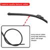 2X U/J Hook Bracketless Front Windshield Wiper Blades Rubber 20"+22" All-Season