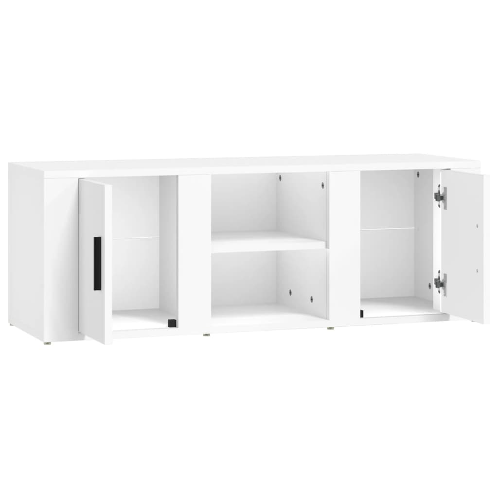 Vidaxl Szafka Pod Tv, Biała, 100X31,5X35 Cm, Materiał Drewnopochodny