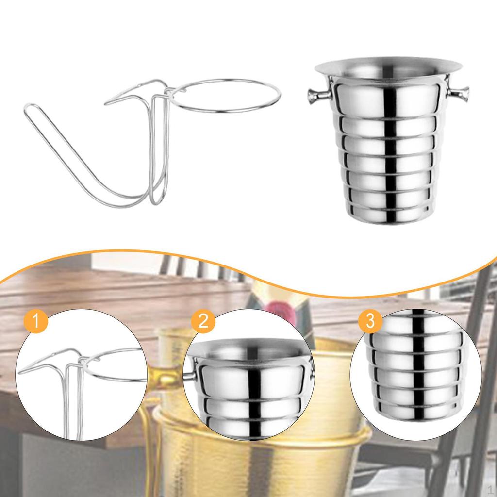 Desktop Ice Bucket Holder, Universal Wine Rack, Heavy Duty for BBQ, Travel, Outdoor Cooking,