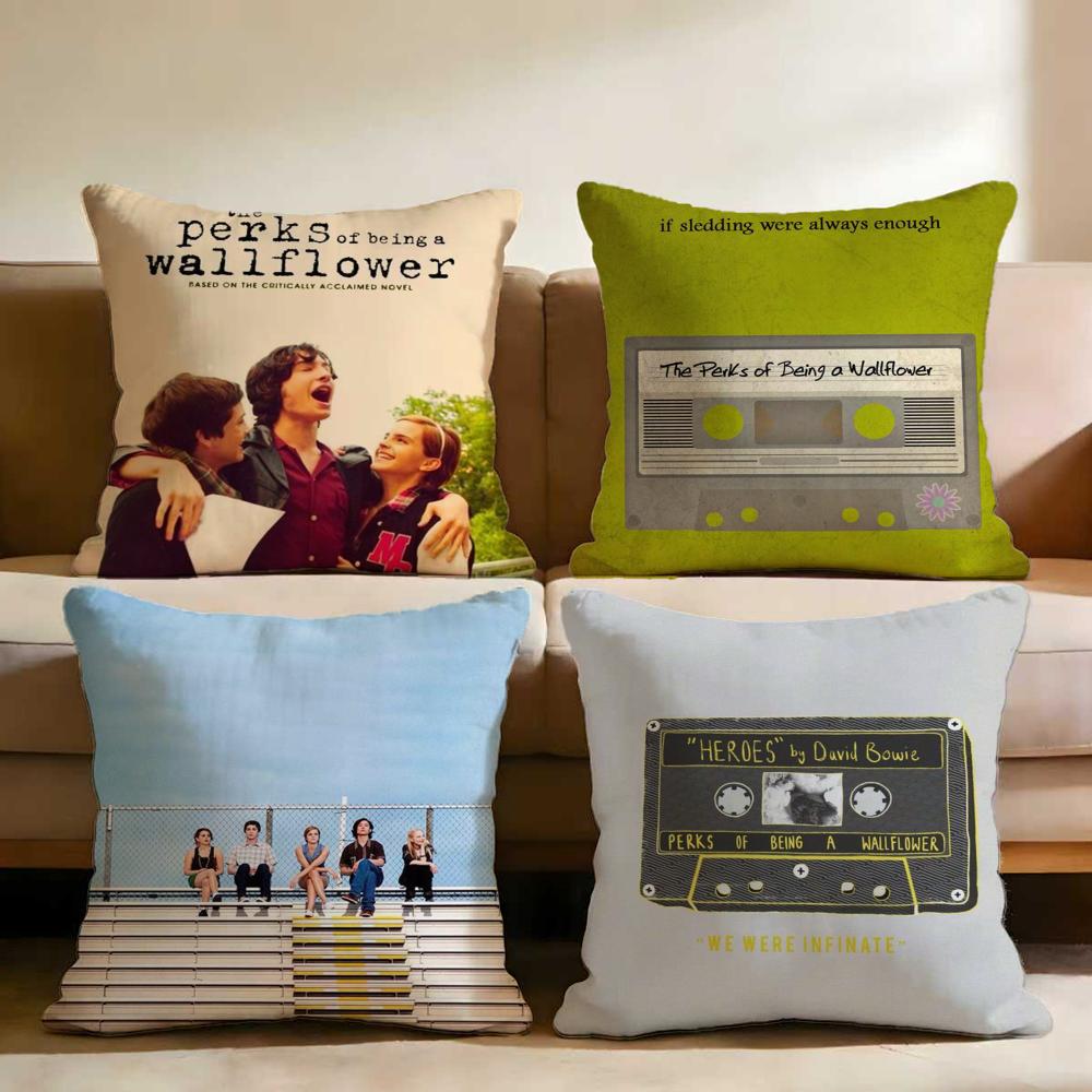 TV Being A Wallflower Cushion Cover Multi-Scene Pillow Cover for Home & Car - Reversible, Soft & Durable for Daily Use