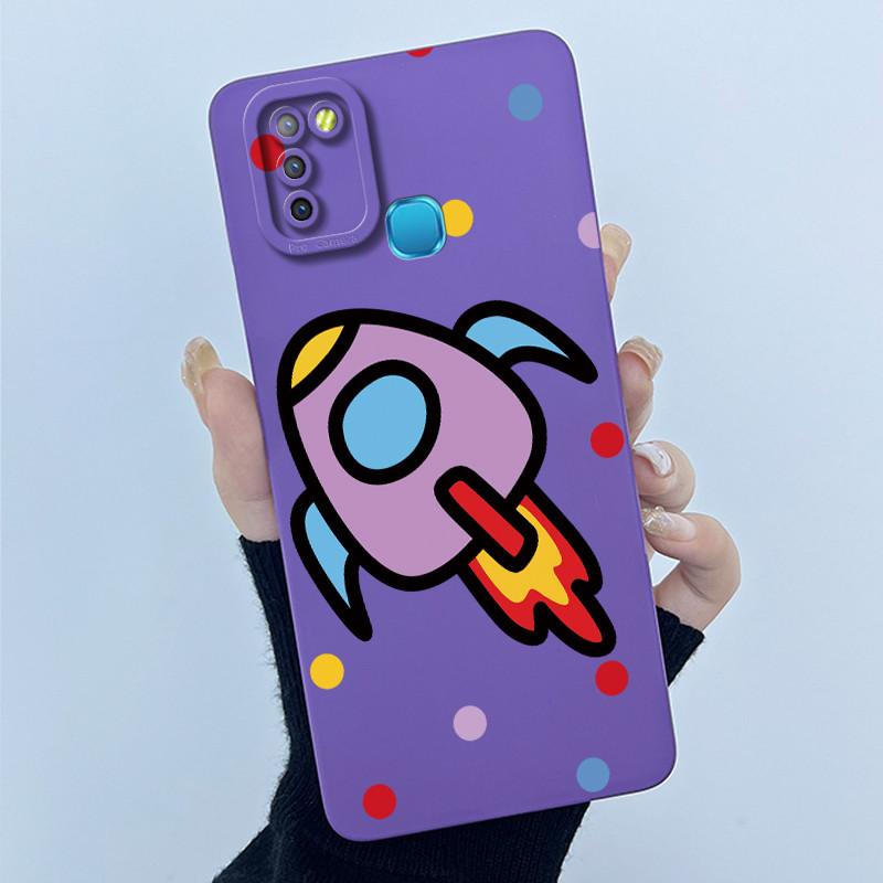 For Infinix Hot 10 Lite Smart 5 Hot 11 G37 10S 10T 10i Case Lovely Cartoon Cat Liquid Silicone Soft Shockproof Back Cover Capa