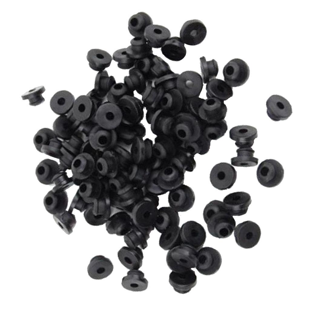 100Pcs Black Rubber