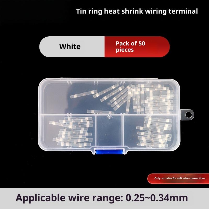 50/70/100 st Elektrisk Koppartejp Lödstrumpa Vattentät Lödningstätning Tennring Värmekrympande Stumtrådskontakt Terminal