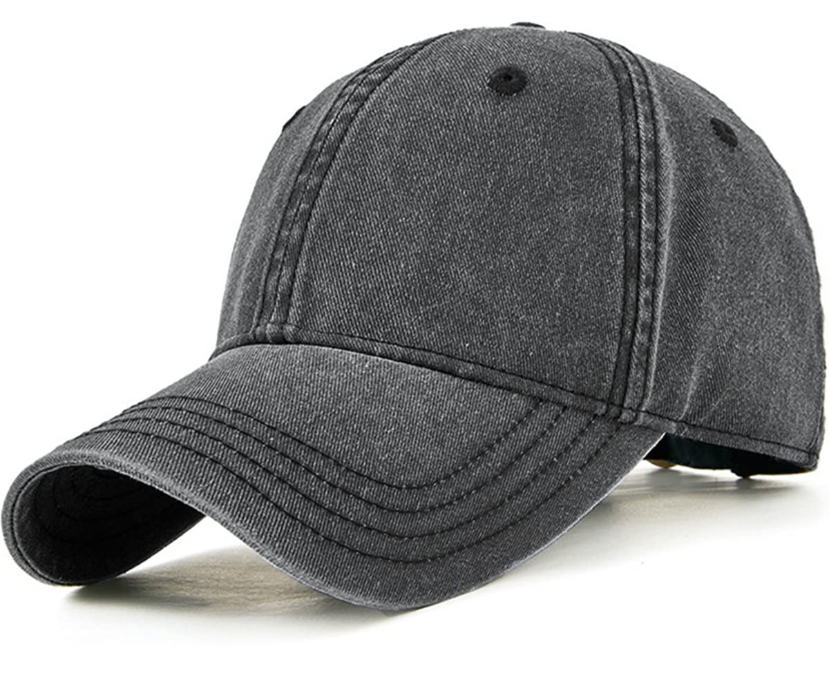 

Andeor Plus Size Baseball Cap Carefully Selected Design for Shape Solid Color Baseball UV Sun Available in Two Sizes XL Circumference Men s [UPF50+ чёрный