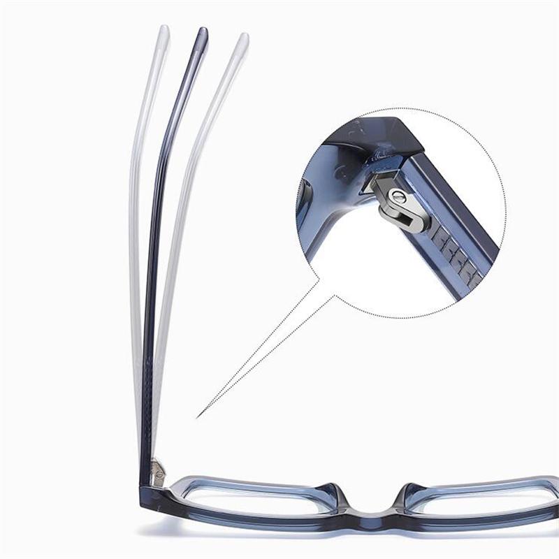 Transparent Blue Frame Square Eyeglasses Women Anti Blue Rays Photochromic Shortsighted Hyperopia Progressive Eyewear