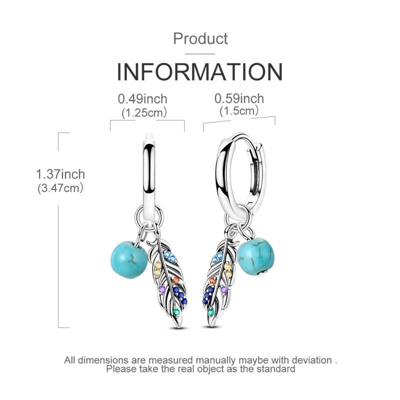 925 Sterling Copper Lucky Guardian Ear Zircon Original Design Earrings Color Zircon Making for Women Girl Wedding Party Gifts