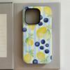 Luxurious Purple Cherry Phone Case for iPhone 17 16 15 14 13 12 11 X XS Air Pro Max Plus Luxury Double-layer Back Cover