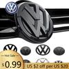 For VOLKSWAGEN VW 2Pcs VW Golf 7.5 ABS Car Logo Cover Front Grille Badge Rear Trunk Emblem Sticker Accessories For Volkswagen Go