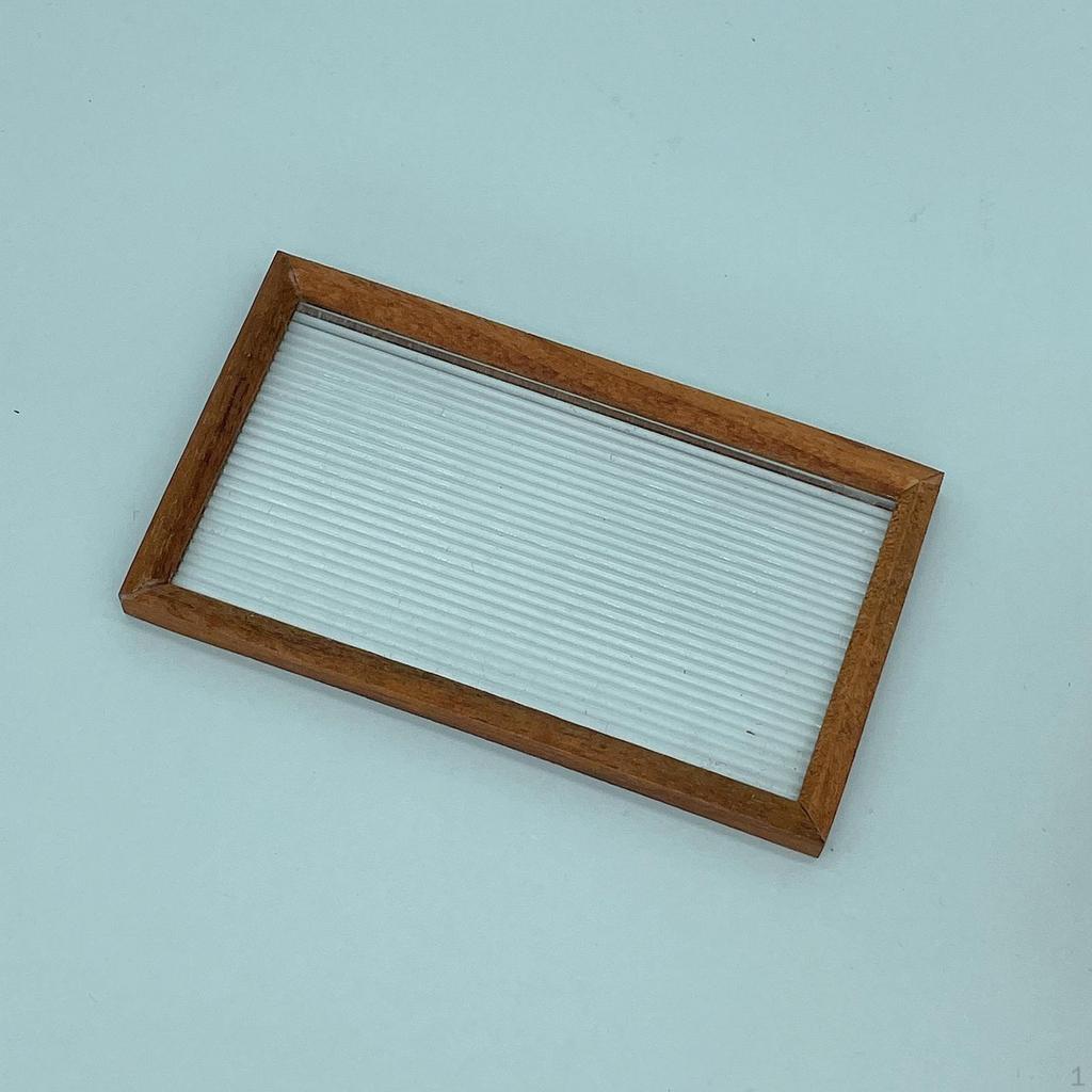 Dollhouse Miniature Acrylic Tray Wooden Board Mini Dessert Bread Cake for Gift