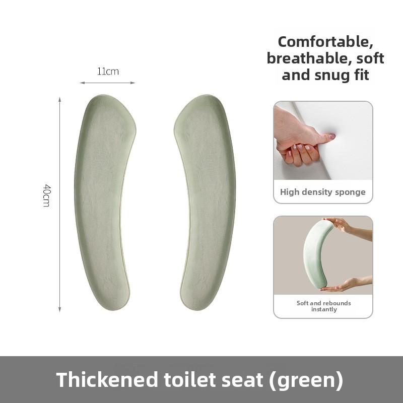 

Чехлы для сиденья унитаза мягкие, моющиеся и утолщенные. Они подходят для домашнего использования осенью и зимой зелёный