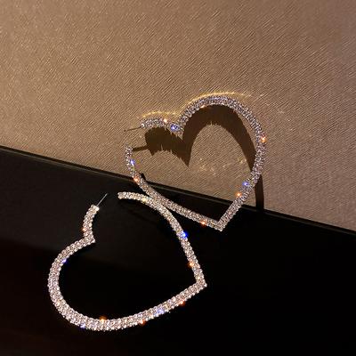 Big Heart  Hoop Earrings For Women Geometric  Earrings