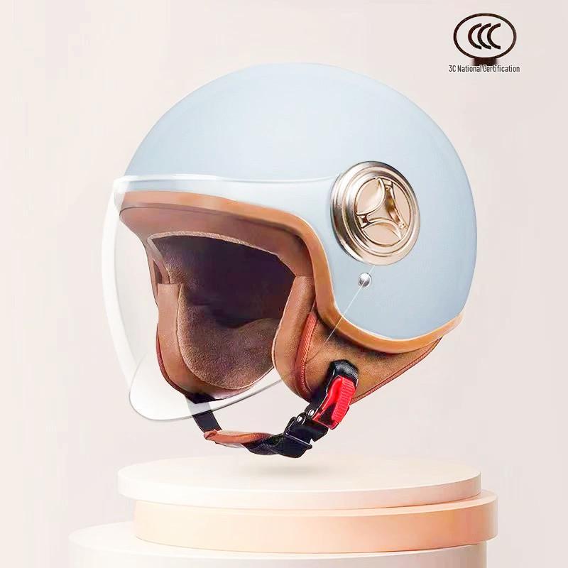 Unisex Gray 3C Certified Half Helmet with Removable Ear Protection for Electric Scooters & Bicycles – Autumn/Winter Fashion