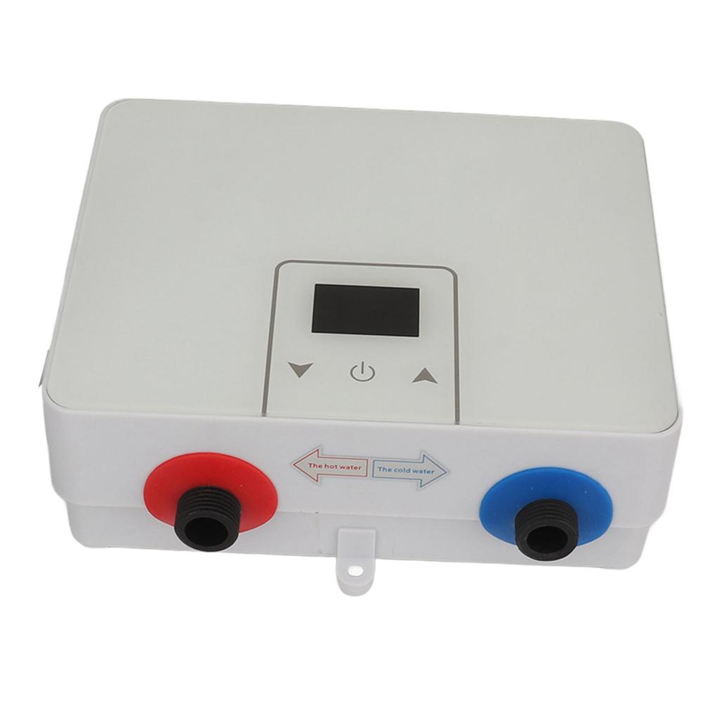 Electric Mini Water Heater 220V 88 Screen Display PVC 5.5KW Fast Heating 55 Degrees C IPX4 Waterproof