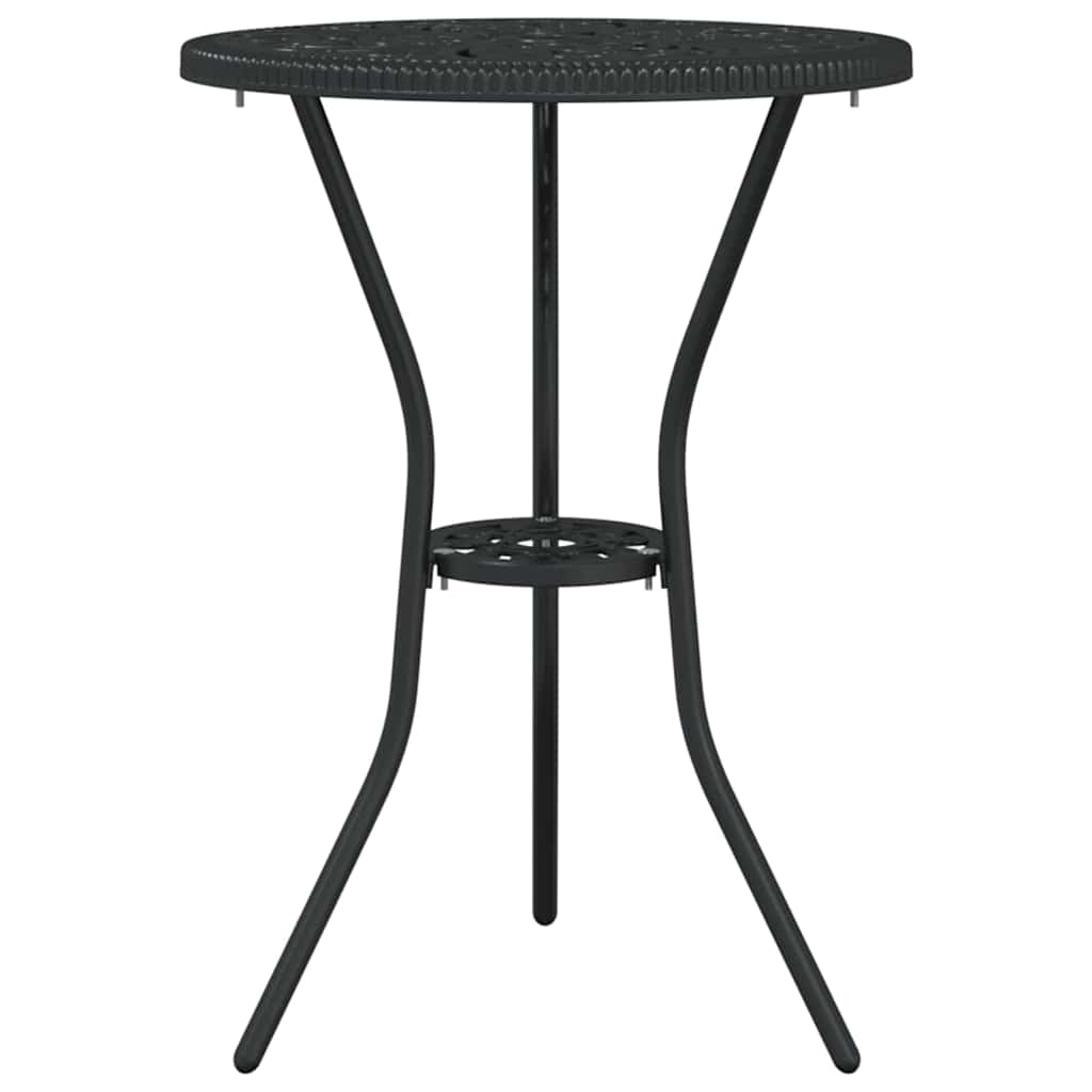 Garden Bistro Set 3 pcs Black Aluminum