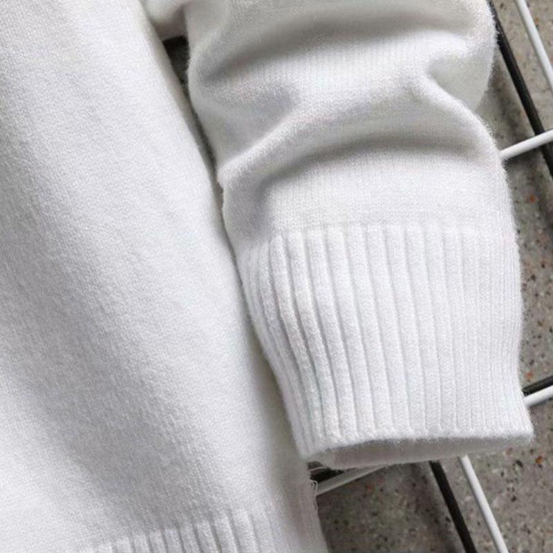 Sweater Men's Half-high Collar Autumn and Winter Models Trend Solid Color Autumn Knit Sweater Middle Collar Bottoming Shirt