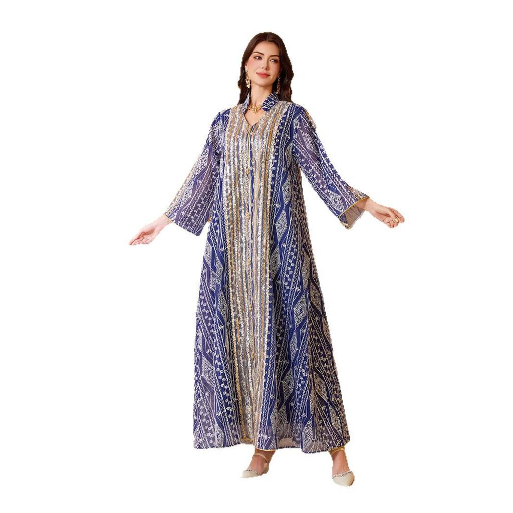 NC33 Plus Size Sequin Embroidered Evening Dress for Middle Eastern Women