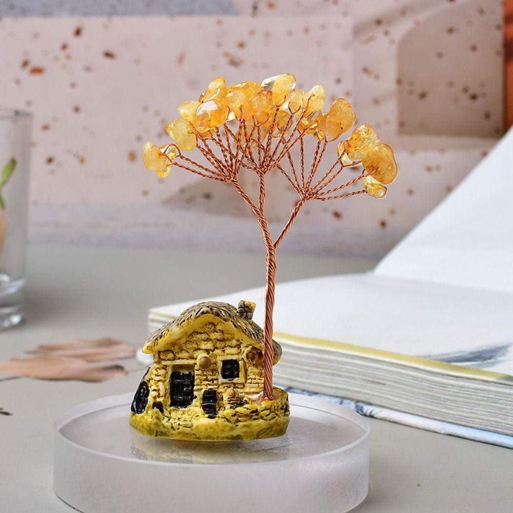 Creative Natural Crystal Tree Multicolor Crystal Decorative Trees Lucky Tree Ornament  Desktop