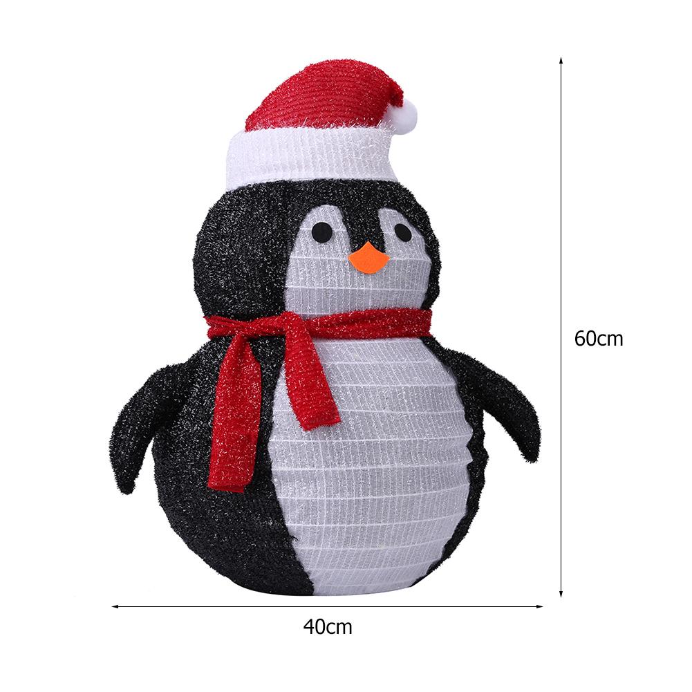 Christmas Cute Light String Decorations LED Glowing Snowman Light IP65 Waterproof Folding Ornament Lantern for Home Xmas Decor