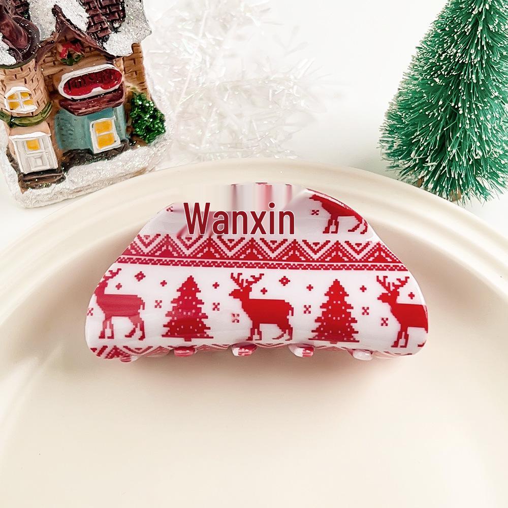 Bambus Yao Weihnachts-Cartoon Haarspangen: Niedliches Hai-, Rentier- & Schneemann-Design