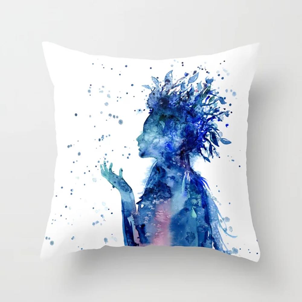 Messy Colored Printed Polyester Pillowcase Cushion Cover for Home Living Room Sofa Bedroom Decoration Pillowcase 45x45cm