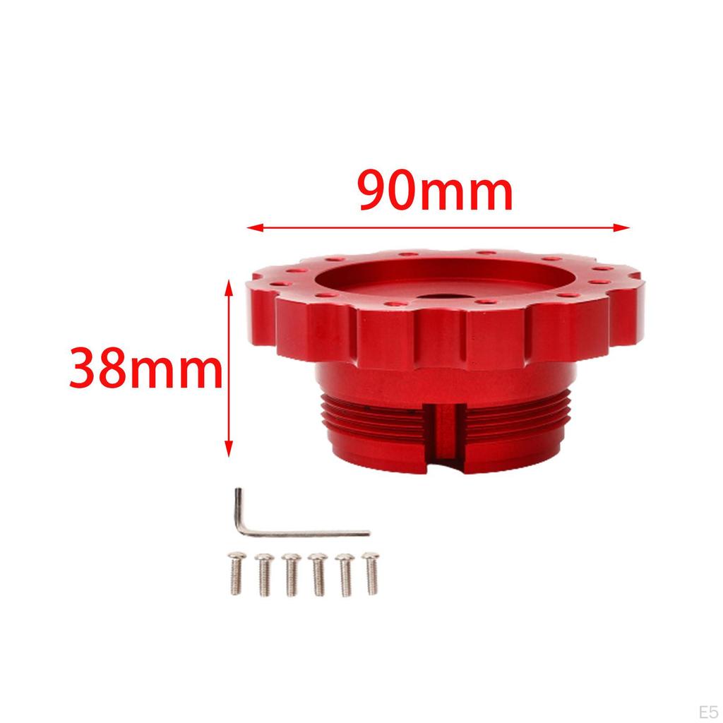 Steering Wheel Adapter, 90mm , Professional Replacement Part Aluminium Alloy Modification Easy To