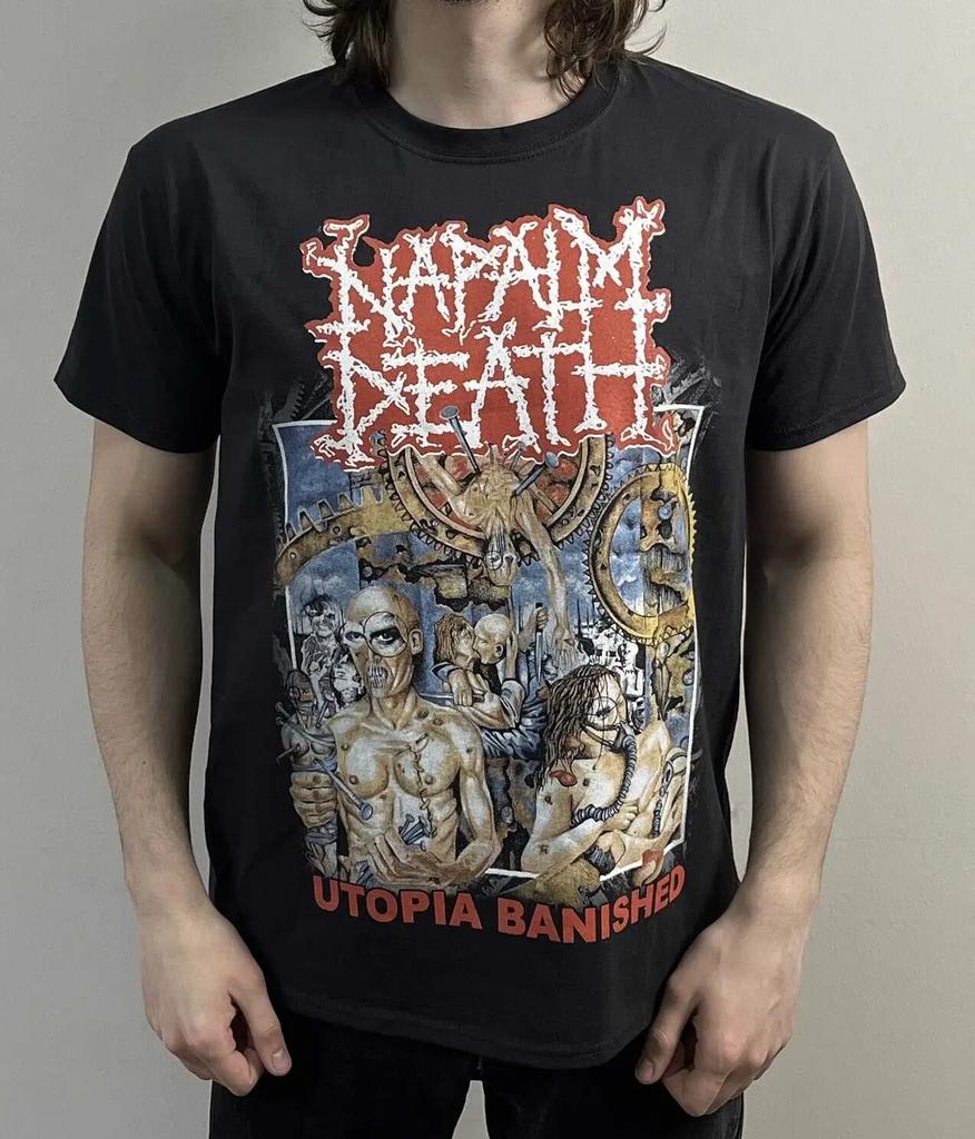 Napalm Death Utopia Banished (Fotl) Tshirt Black Carcass Morbid Angel