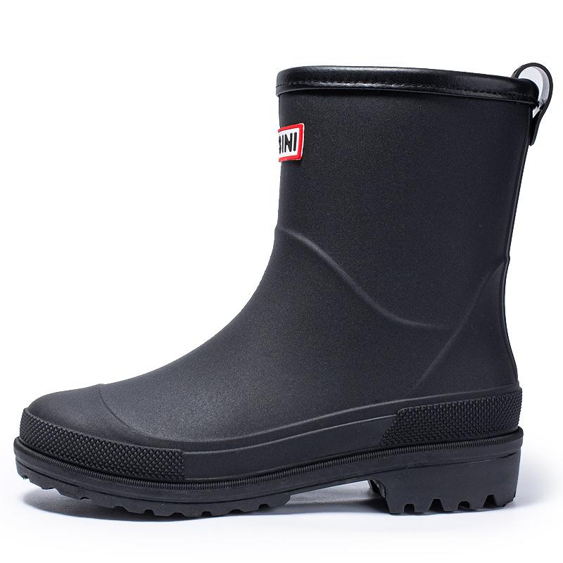 Regenstiefel Damen Mid-Calf Regenstiefel Rand Verschleißfeste Leichte Watschuhe Küchengaloschen