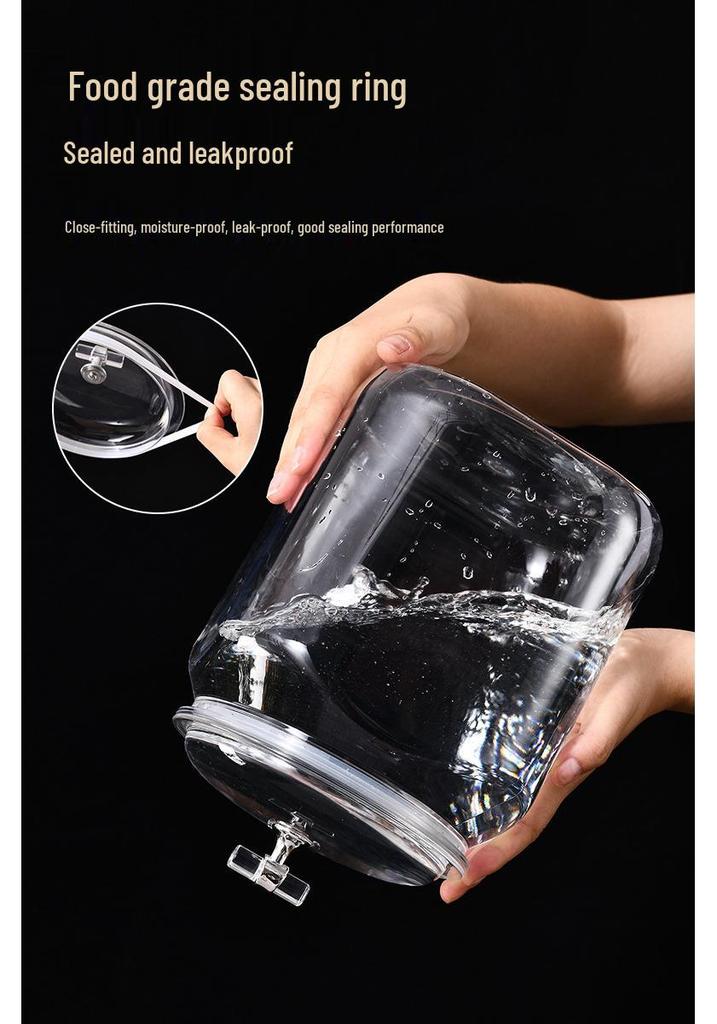 Large Airtight Storage Jar for Dried Tangerine Peel & Grains - Food-Grade PET, Moisture-Proof, Square Design