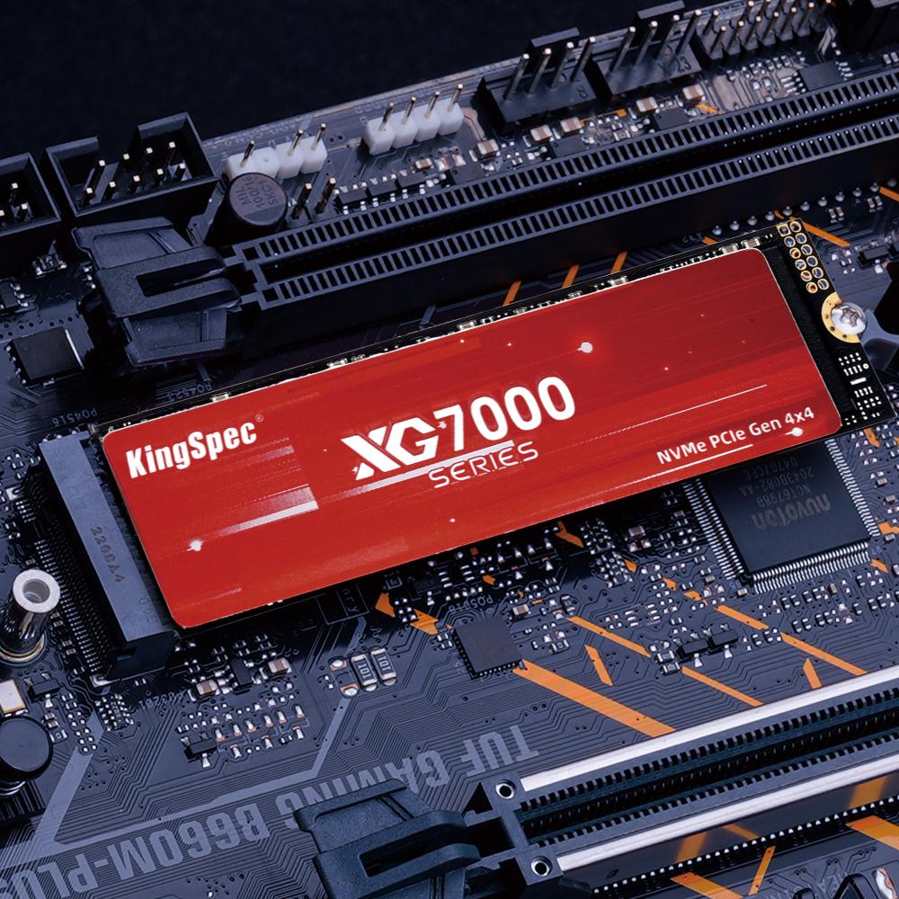 SSD KingSpec M.2 NVMe 2280 PCIe4.0x4 pooljuhtketta lugemiskiirus kuni 7400 MB/s XG7000 2280 seeria
