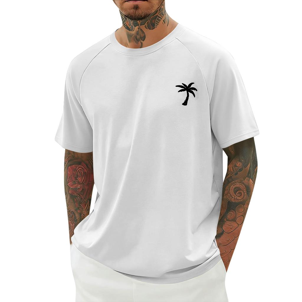 Herren Sommer Print Kurzarmhemd Herren Freizeit Modehemd