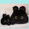 Charming Black Cat Stuffed Animal Pillow Soft And Snuggly For Cozy Home Dcor