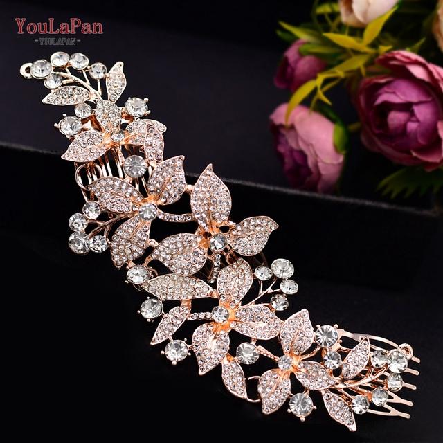 Indian Bridal Hair Accessories Alloy Flower Bridal Crowns and Tiaras Silver Hair Pieces Wedding Hair Jewelry