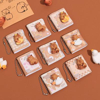 2 Stuks/Set Schattige Capibara Mini Draagbaar Notitieboekje Klein Notitieblok Kawaii Kantoorartikelen Schoolspullen Terug naar School