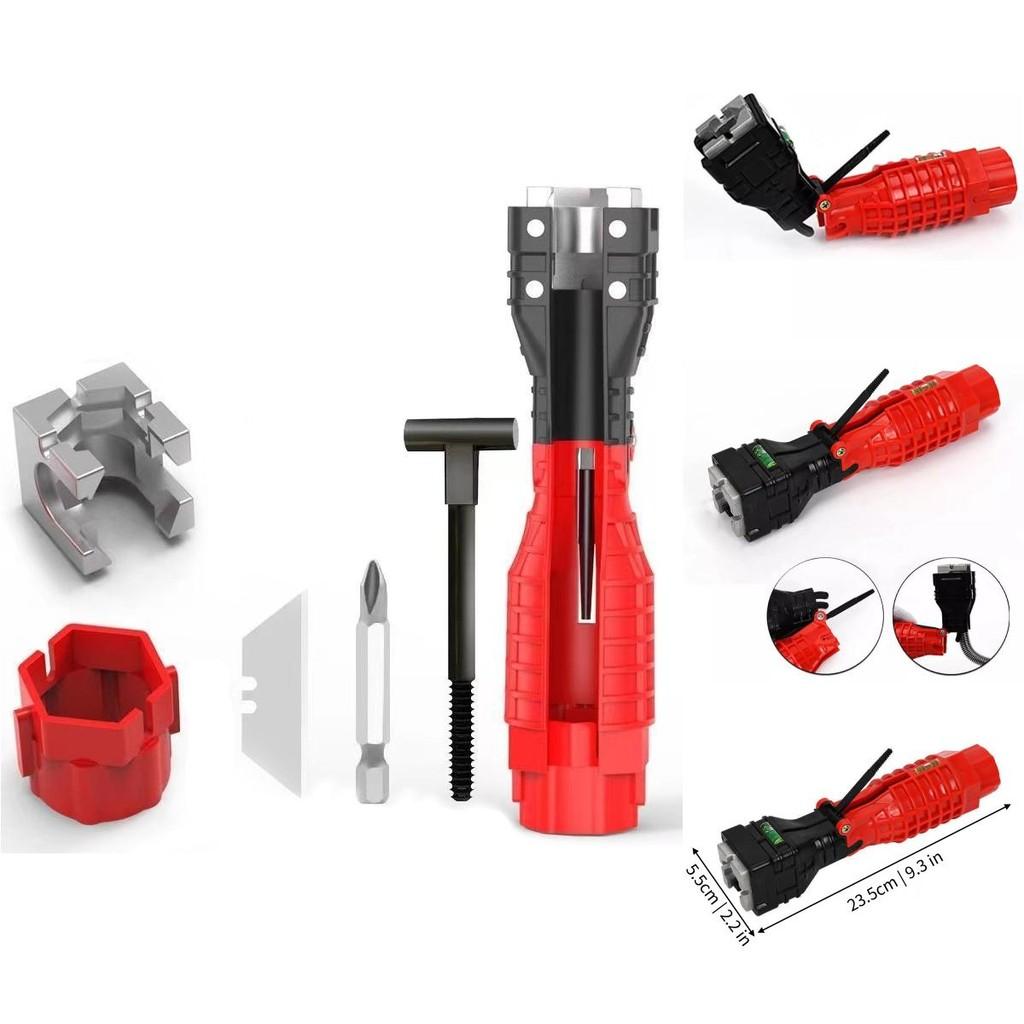 Multifunktionales 18-in-1 Spülbecken-Schlüsselwerkzeug für Wasserhahn, Heizung und Badezimmerinstallation