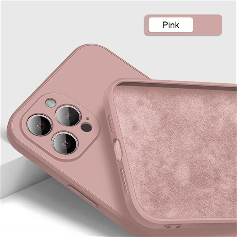 Soft Square Liquid Silicone Phone Case For iPhone 15 Pro Max Plus 15Pro 15Plus 15Pro Max Shockproof TPU Full Back Cover Shell