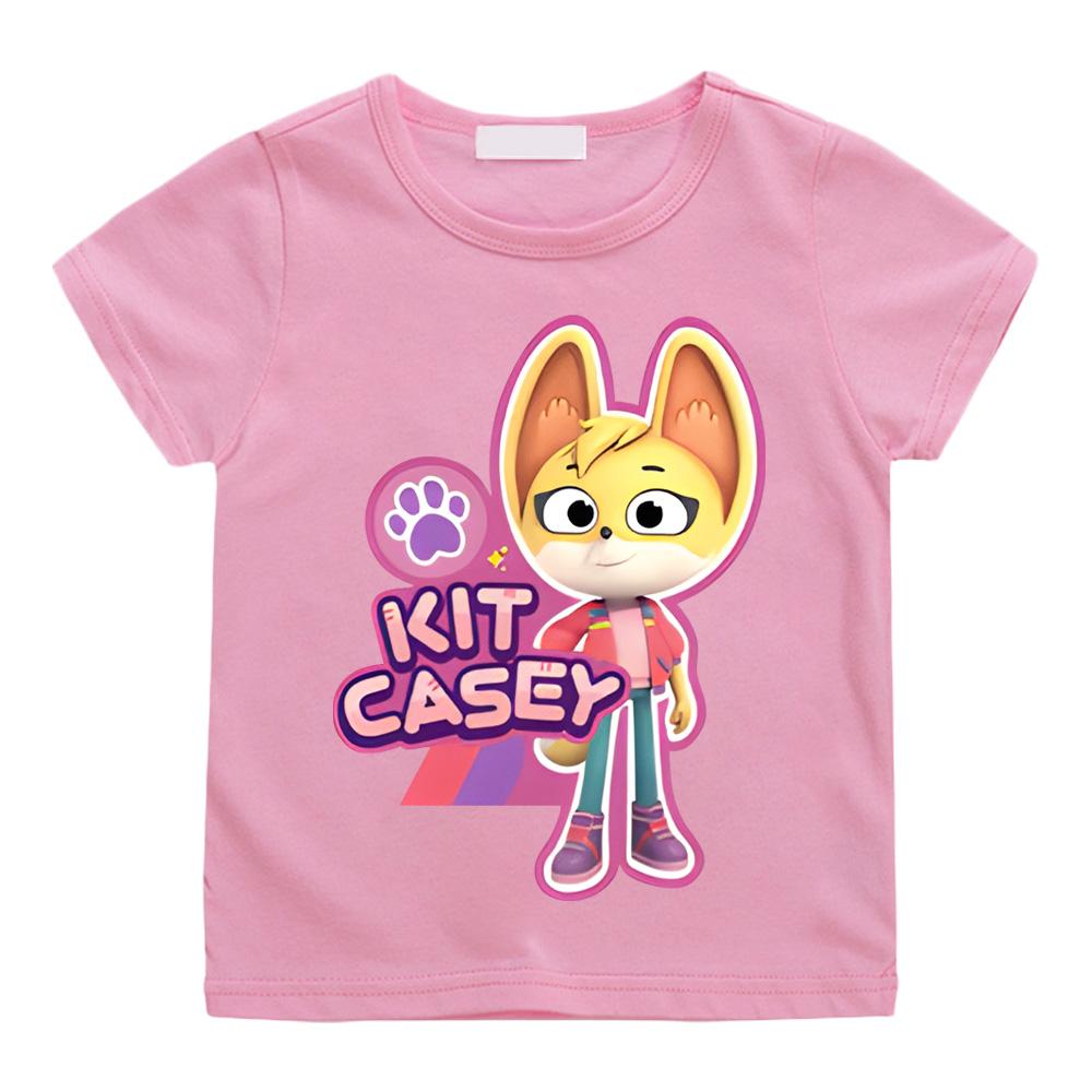 

The Creature Cases KIT CASEY YOUTH TEE Cotton Crew Neck Cartoon Boys/girls T Shirt Cartoon Print Cute Manga T-shirt 6T рожевий