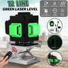 3D Self-Leveling 12 Lines Laser Level 360° Horizontal And Vertical Cross Laser Levels Measuring Tool New