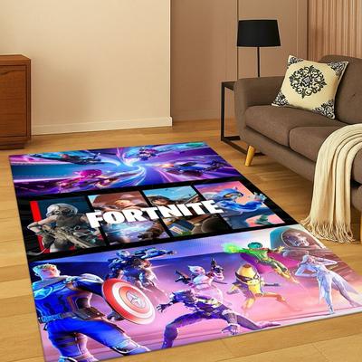 3D-Fortnite-Spielteppich mit Cartoon-Motiv für Schlafzimmer, Wohnzimmer, Sofa, Fußmatte, Heimdekoration, rutschfester Spielteppich für Kinder, Weihnachtsgeschenk