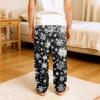 Barnens mjuka och bekväma pyjamasbyxor med jultryck och vardagsbyxor