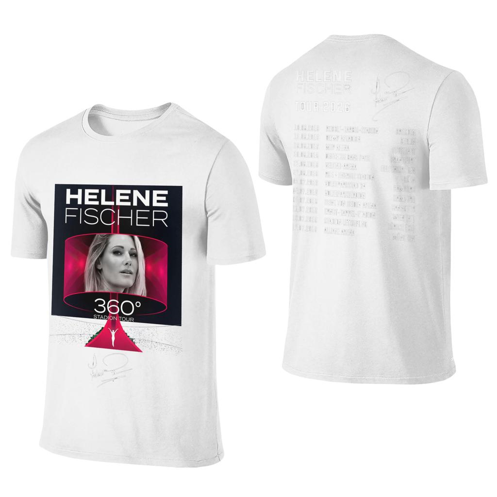 Men Women's Helene Fischer 360° Stadium Tour 2026 Graphic T Shirt Merchandise Funny Pure Cotton T Shirt Tee Clothing Classic