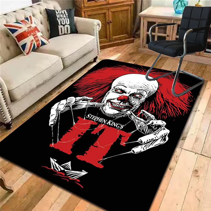 Horror Evil Clown Rug Floor Mat for Living Room or Bedroom Soft and Comfortable Carpet a Gift for Birthday and Holiday.SFF0917383