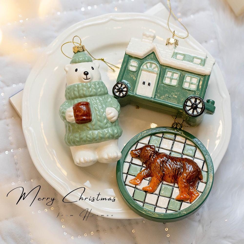 1 Stück Alter Mann Auto Bär Anhänger Weihnachtsbaum Dekoration Anhänger Weihnachtsbaumschmuck Weihnachtsdekoration Kleines Geschenk