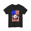 American Flag Baseball T-shirt, Sports Lovers Baseball Players Vintage Shirt