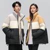 Autumn and winter down jacket % white duck down warm couple down lambsdown jacket stand-up collar loose versatile jacket