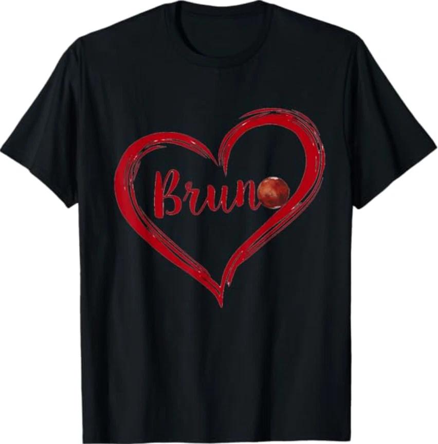 Love Heart Bruno First Name Personalized T-Shirt 2XL